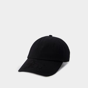 BURBERRY SS24 Applique Cap in Black for Any Gender