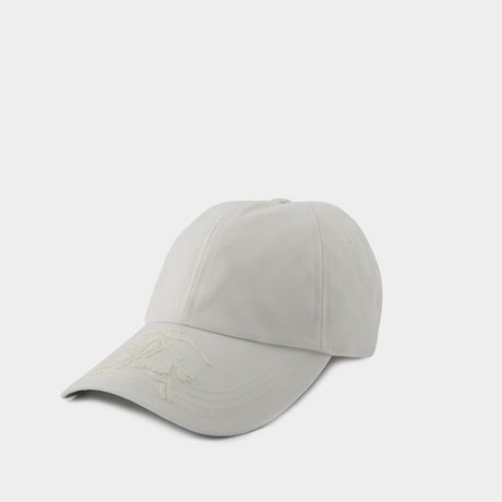 BURBERRY Unisex White Applique Cap for SS24