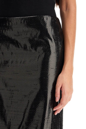 ALEXANDER MCQUEEN Silk Tarpaulin Midi Skirt