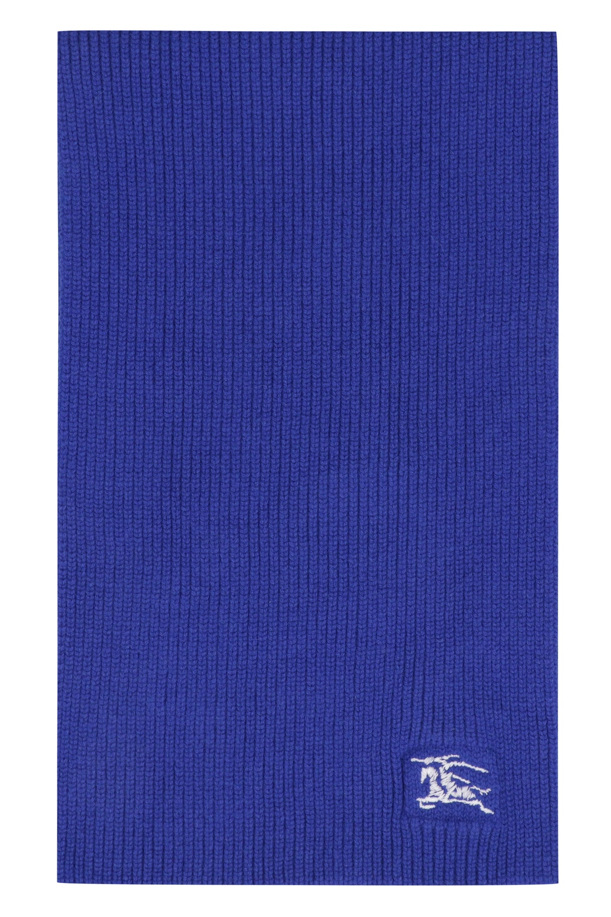 Ribbed Blue Cashmere Scarf -FW23 Collection