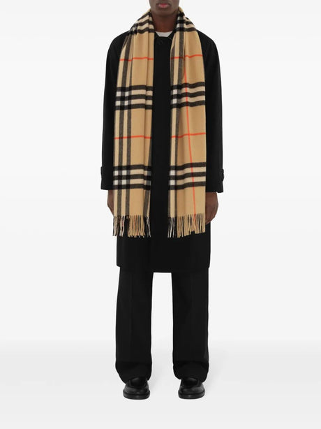 BURBERRY Washed Giant Cashmere Scarf for Men