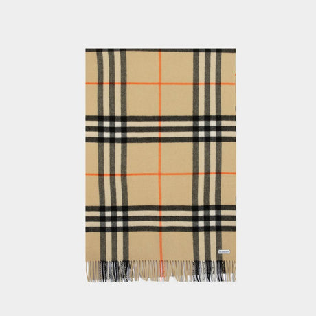 BURBERRY Luxury Checkered Cashmere Scarf