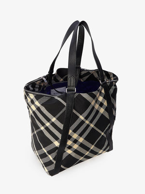 BURBERRY Festival Jacquard Check Pattern Tote Handbag - 37x26x43cm