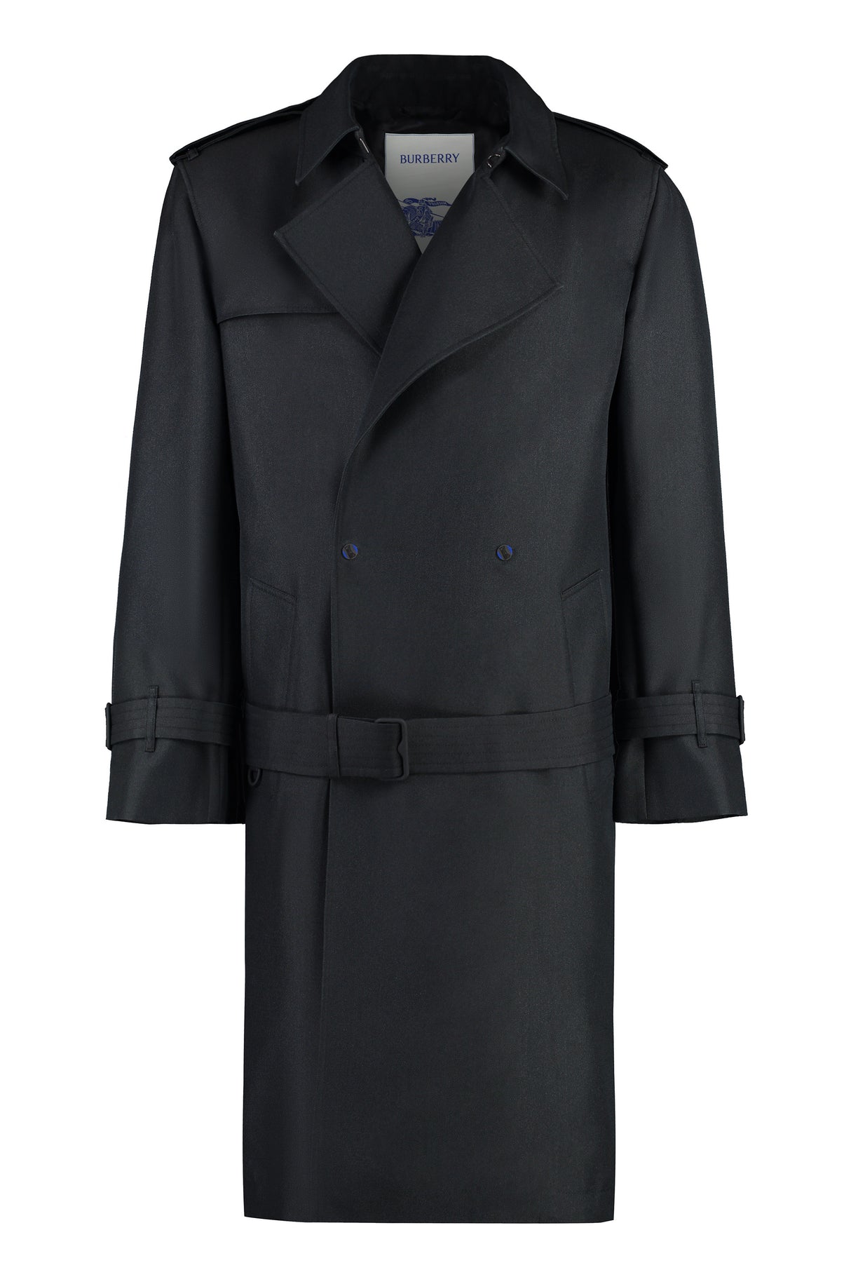 BURBERRY Classic Black Trench Coat for Men - SS24