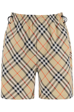 BURBERRY Vintage Check Print Drawstring Shorts for Men