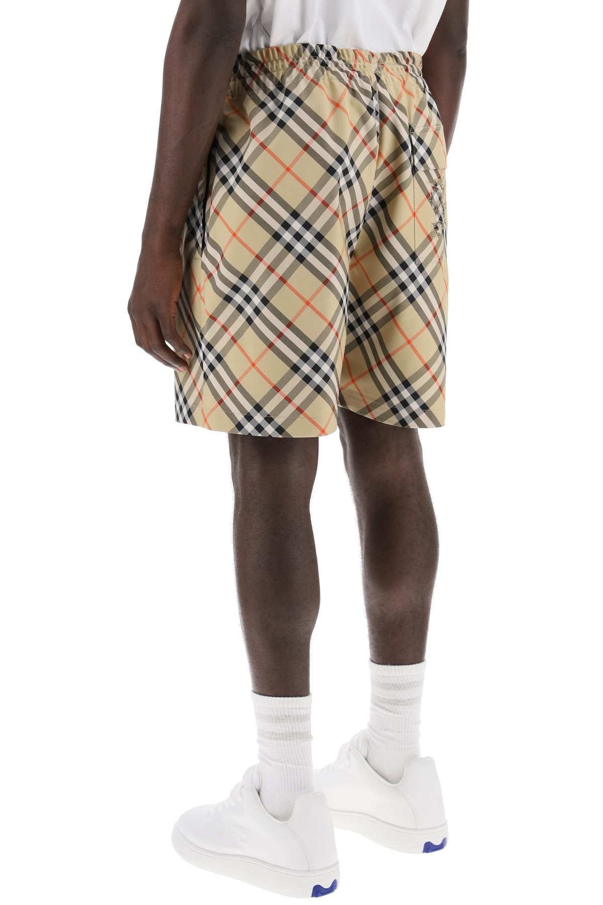 BURBERRY Vintage Check Print Drawstring Shorts for Men