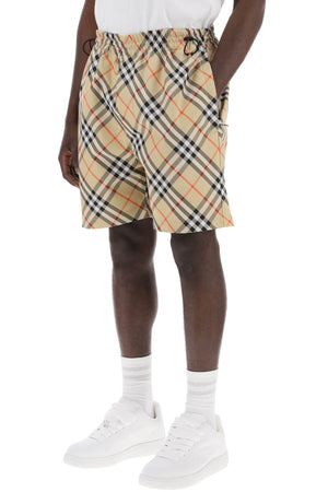 BURBERRY Vintage Check Print Drawstring Shorts for Men