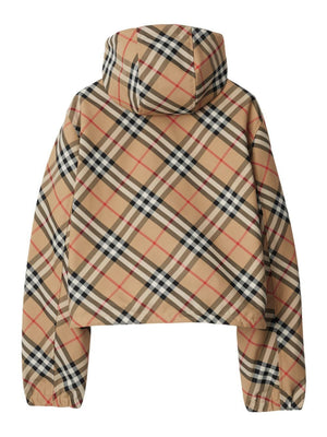 Reversible Cropped Jacket with Burberry Check Motif