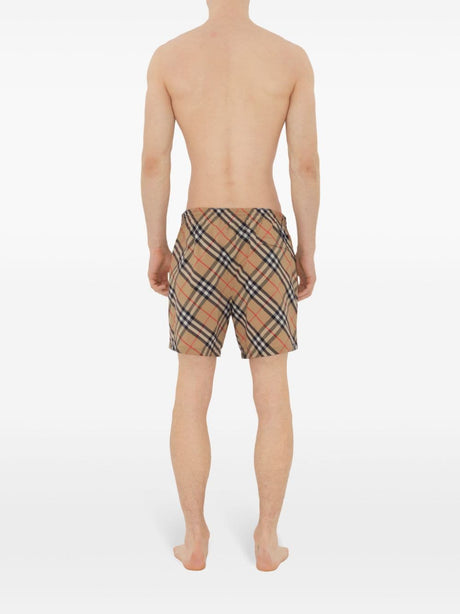 BURBERRY Checked Swim Boxers for Men - Size M