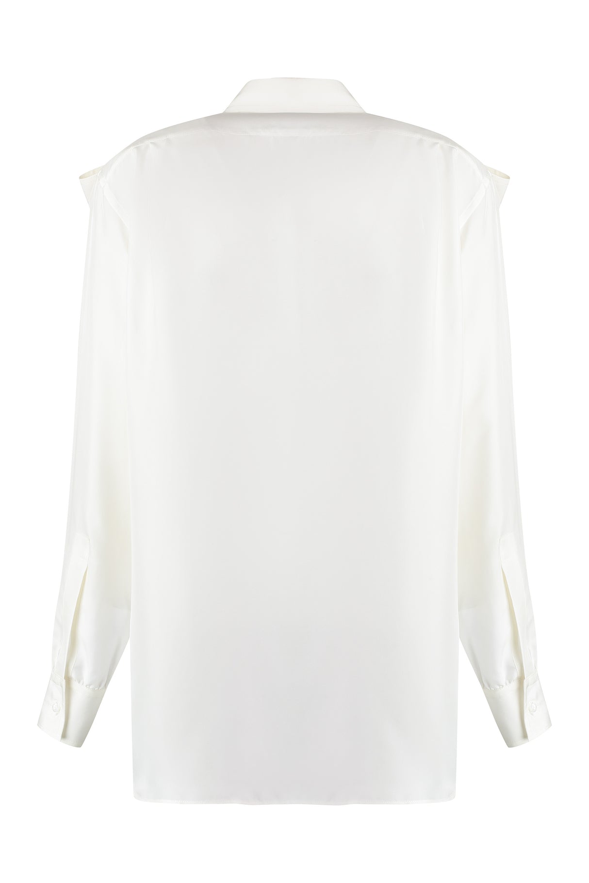 BURBERRY White Silk Grain-Coloured Shirt for Women