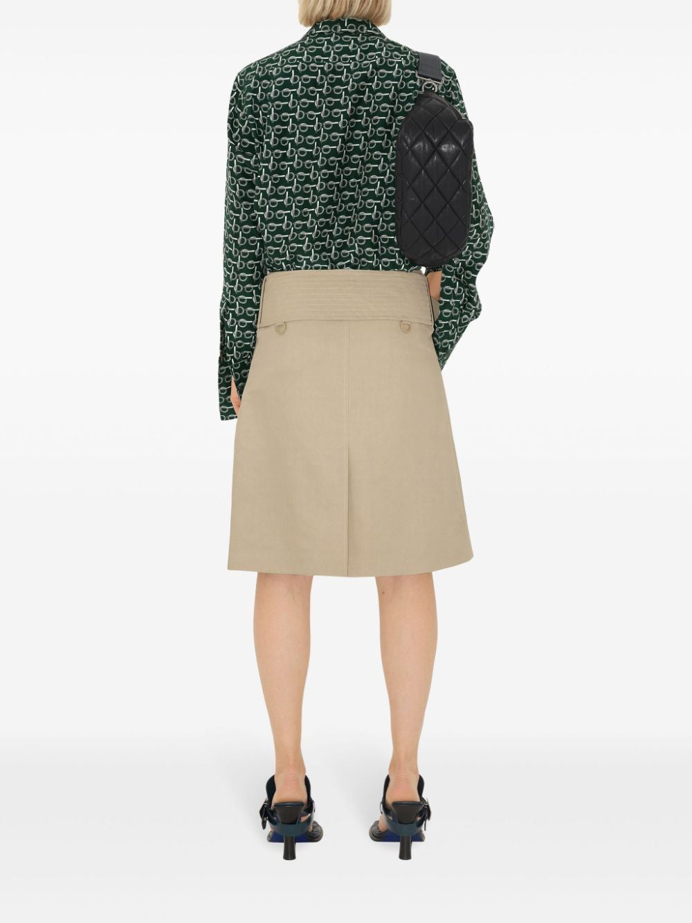 BURBERRY Elegant Belted A-Line Skirt for Women