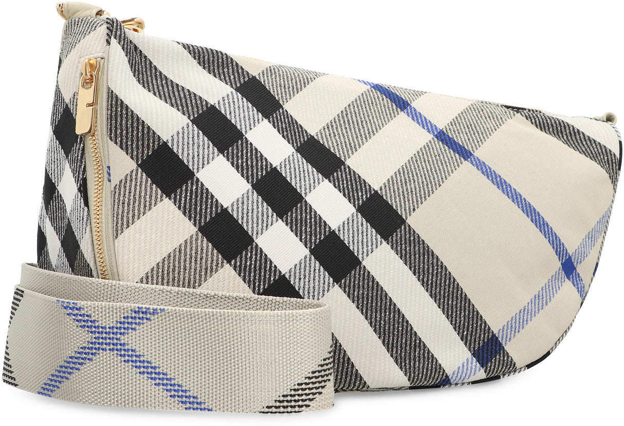 BURBERRY Medium Check Pattern Shield Crossbody Bag