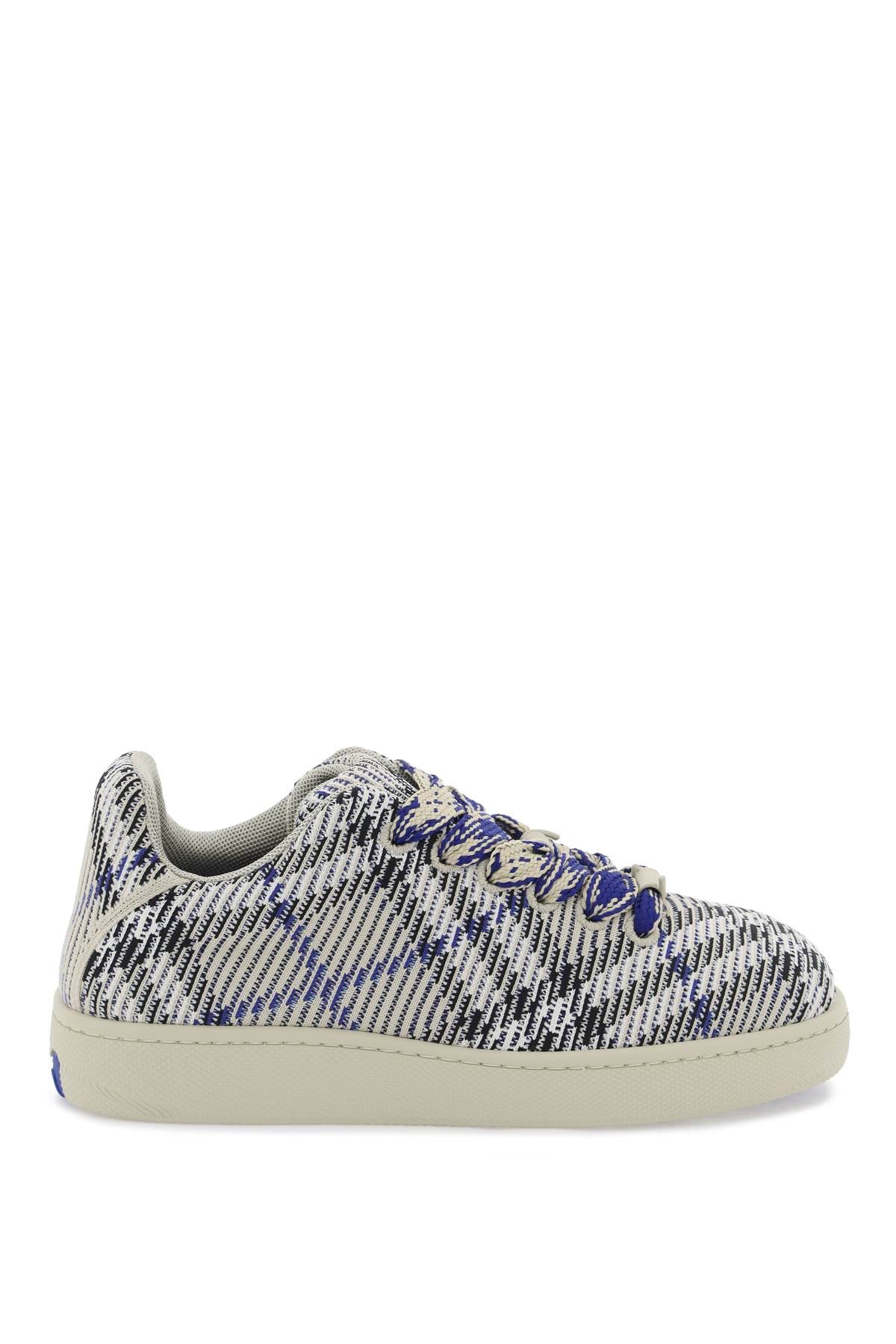 BURBERRY Check Pattern Sneakers with Oversized Laces