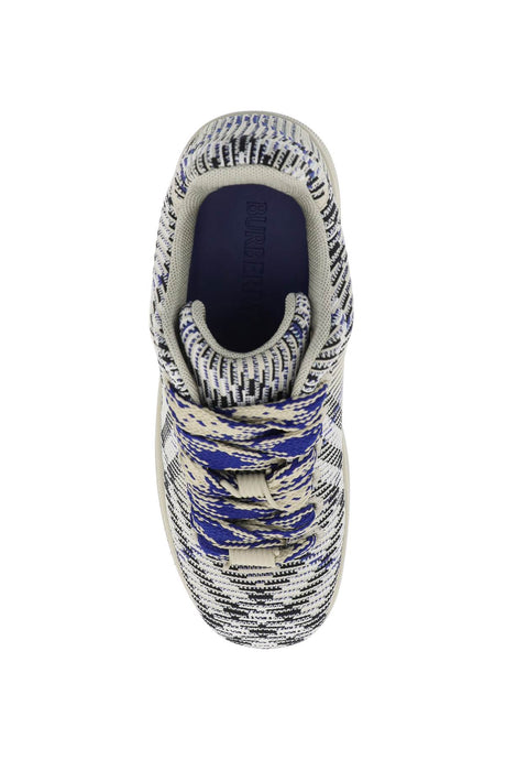 BURBERRY Check Pattern Sneakers with Oversized Laces