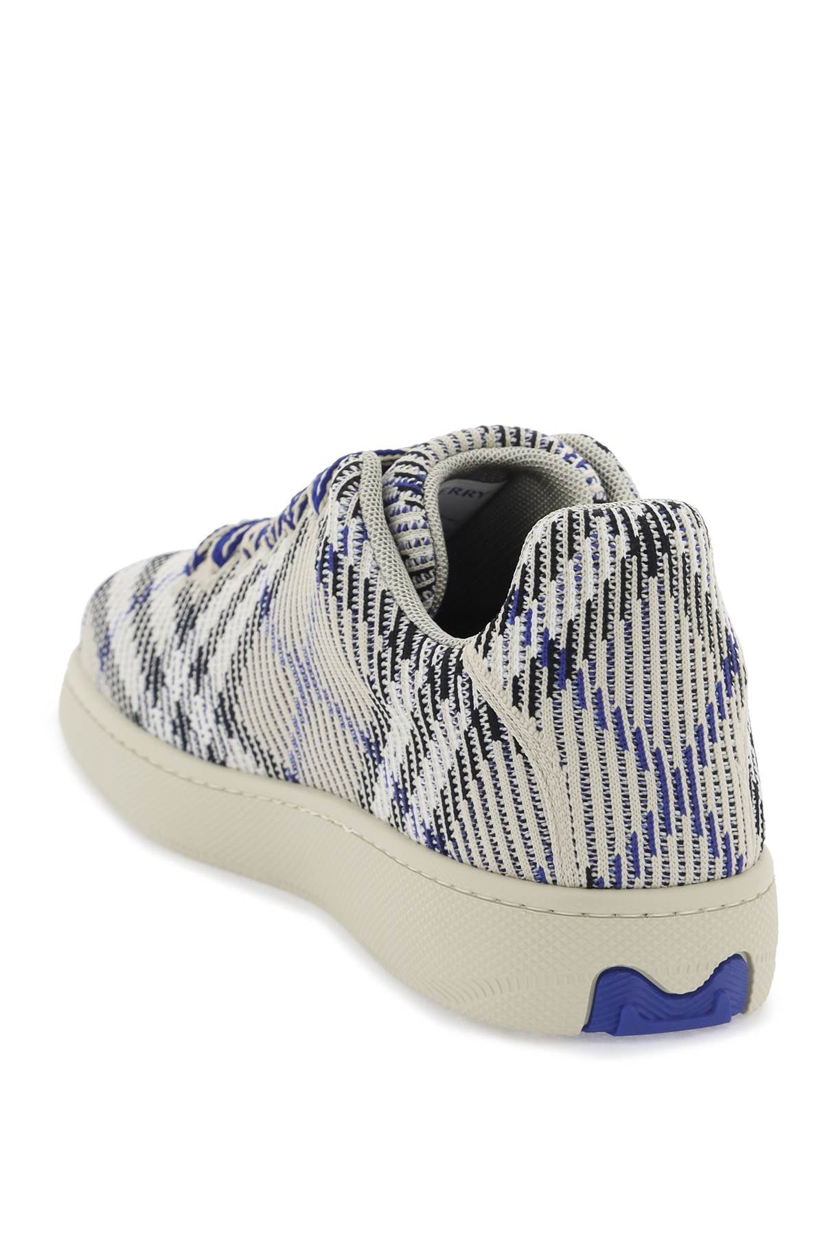 BURBERRY Check Pattern Sneakers with Oversized Laces