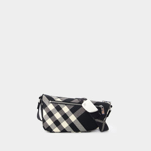 BURBERRY Black Shield Messenger Crossbody Bag for SS24