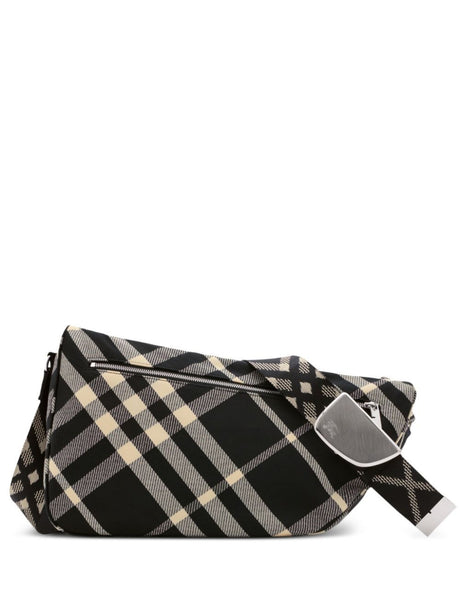 BURBERRY Classic Check Messenger Handbag with Adjustable Strap