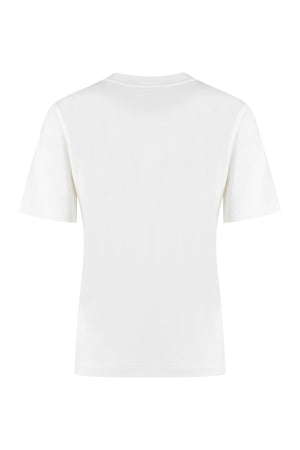 BURBERRY Women's White Cotton Crew-Neck T-Shirt for SS24