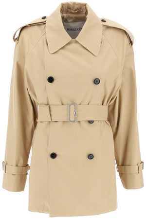 BURBERRY Beige Double-Breasted Midi Trench Jacket for Women