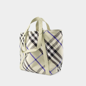 BURBERRY Neutral Medium Shopper Tote - Unisex Polyester-Cotton Blend