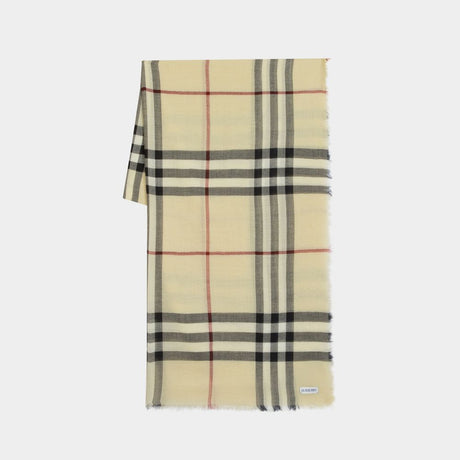 BURBERRY Iconic Check Wool Scarf