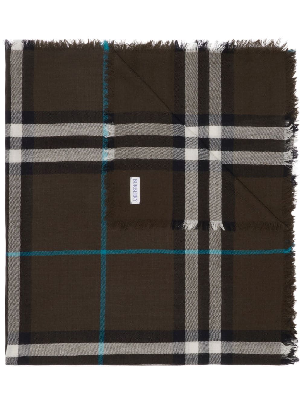 BURBERRY Giant Military Scarf with Black Checks