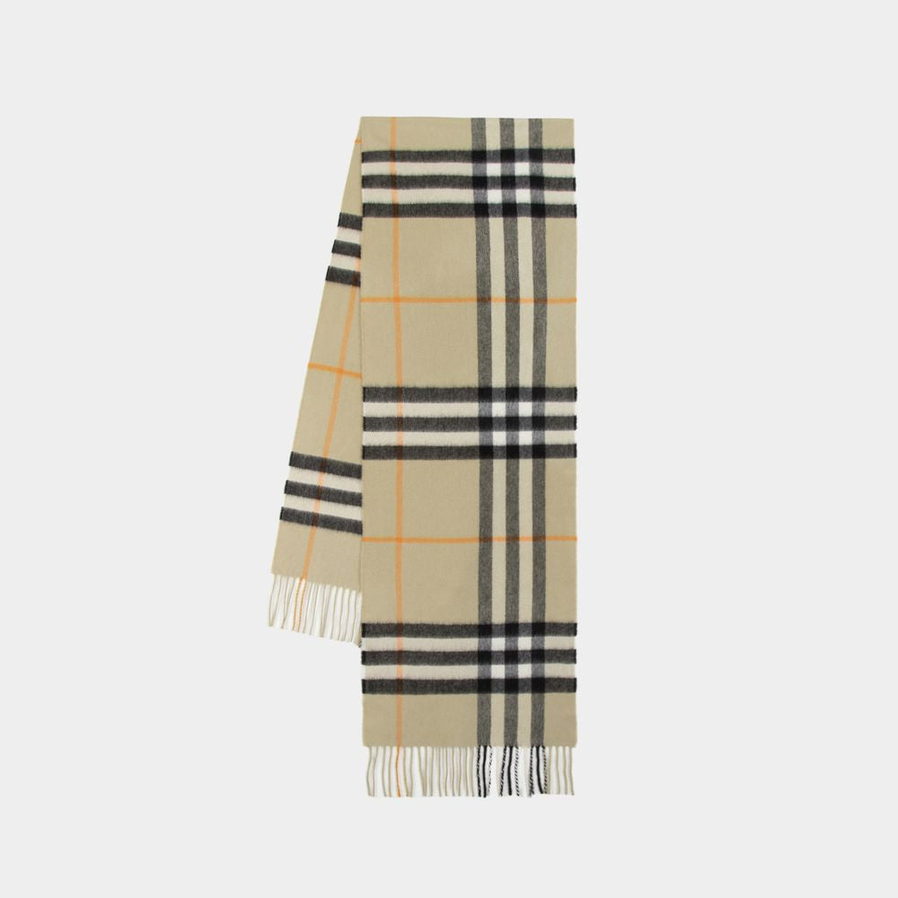 BURBERRY Luxury Cashmere Check Scarf