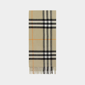 BURBERRY Luxury Cashmere Check Scarf