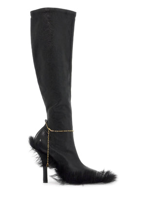 BURBERRY High Leather Legging Boots