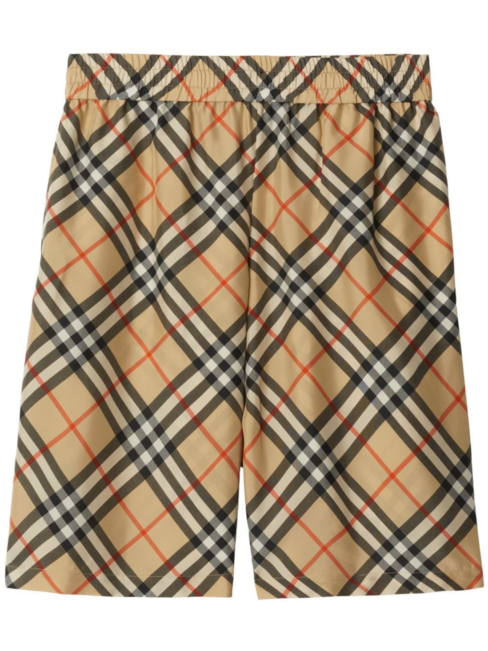 BURBERRY Elegant Sand Silk Shorts