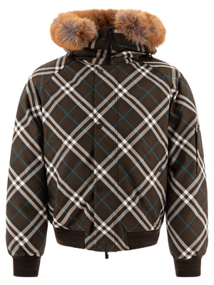 BURBERRY Oversized Check Nylon Parka