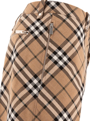 BURBERRY Tailored Wool Blend Trousers - Relaxed Fit, Mid Rise