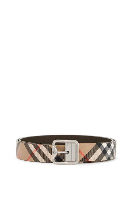 BURBERRY Reversible B Buckle Check Belt - Size 105