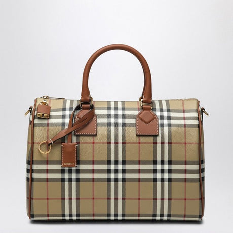 BURBERRY Medium Bowling Handbag with Check Pattern