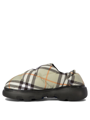 BURBERRY Elegant Quilted Check Slippers