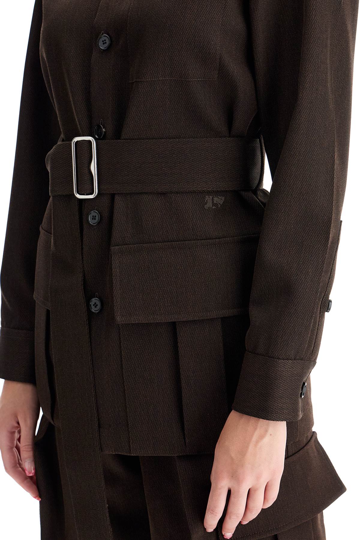 BURBERRY Elegant Wool Safari Jacket with Belt