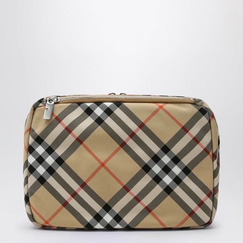 BURBERRY Vintage Check Travel Pouch Handbag