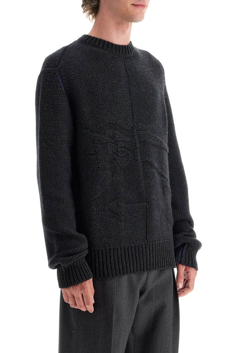 BURBERRY Luxurious Cashmere Crew Neck Sweater with EKD Pattern