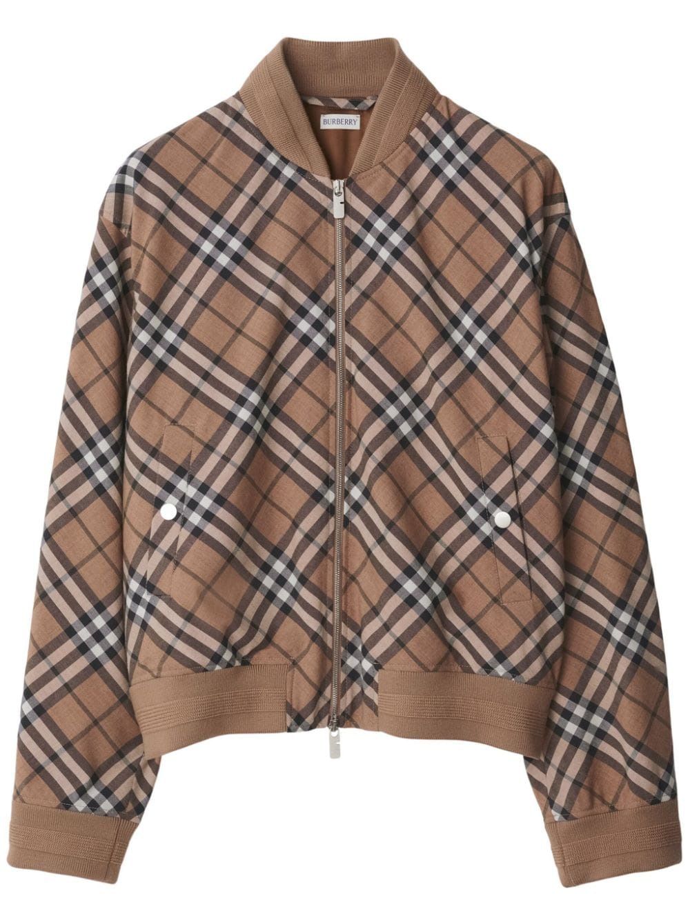 BURBERRY Men's Classic Wool Bomber-Style Jacket