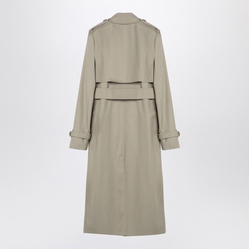 BURBERRY Elegant Double-Breasted Silk Trench Coat with Belt