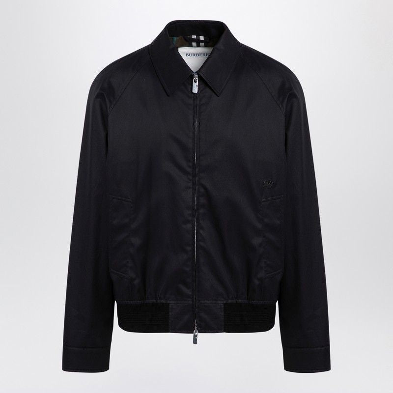 BURBERRY Classic Black Harrington Jacket for Men