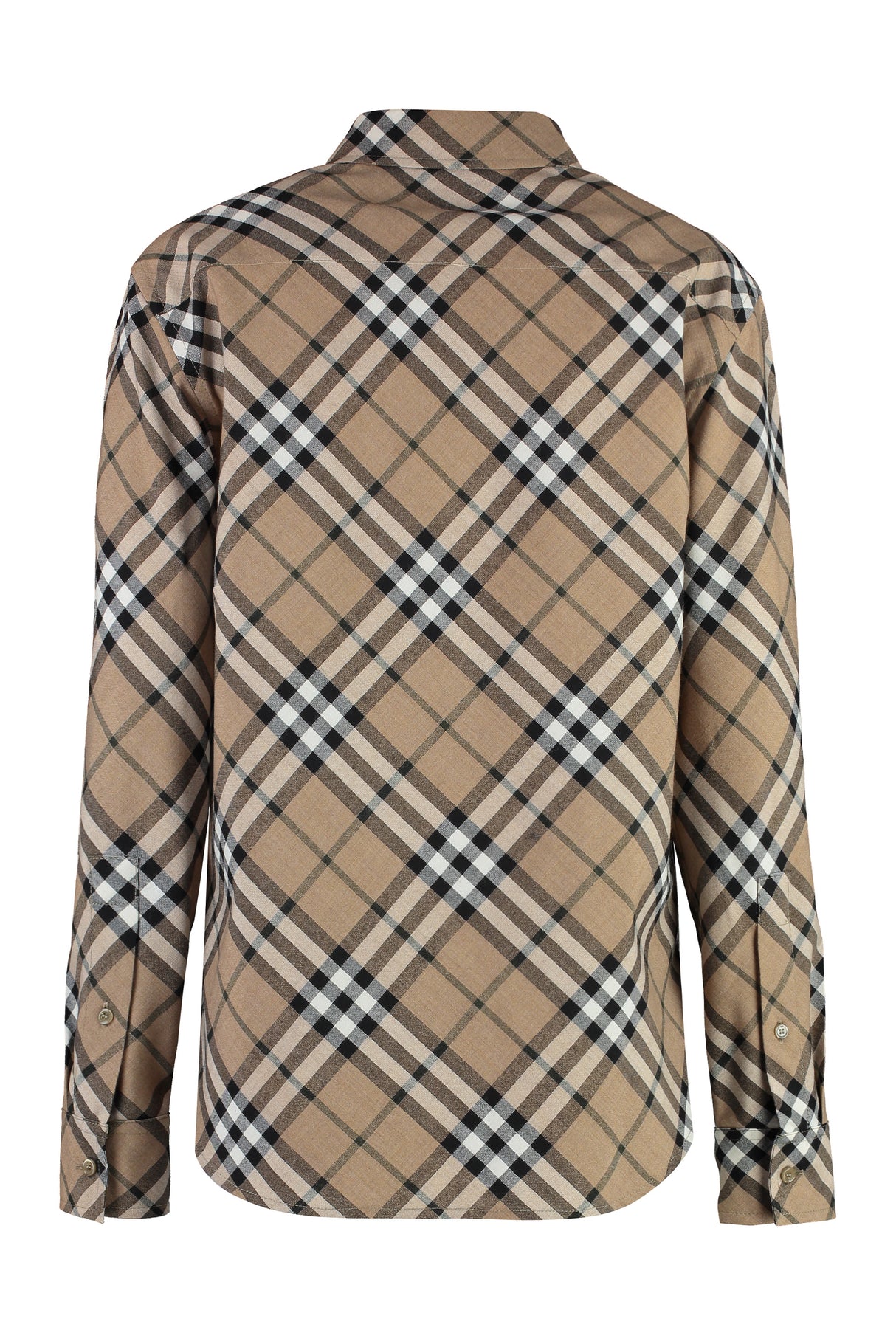 BURBERRY Check Pattern Wool Blend Shirt for Women - FW24