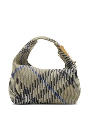 BURBERRY Checkered Mini Handbag with Gold-Tone Accents