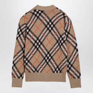 BURBERRY Checkered Wool-Mohair Blend Cardigan