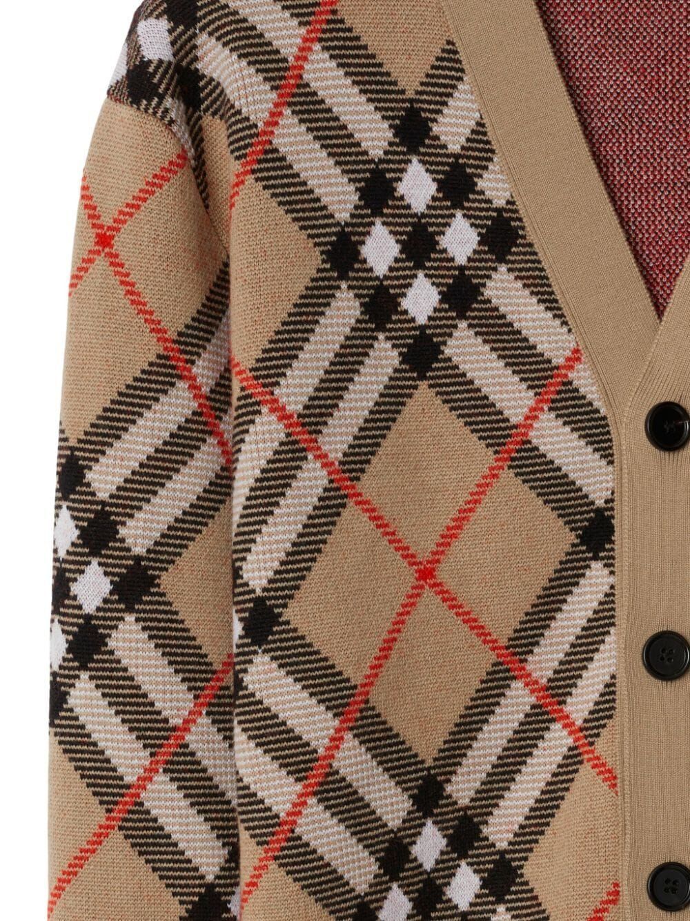 BURBERRY Elegant Check Pattern Cardigan