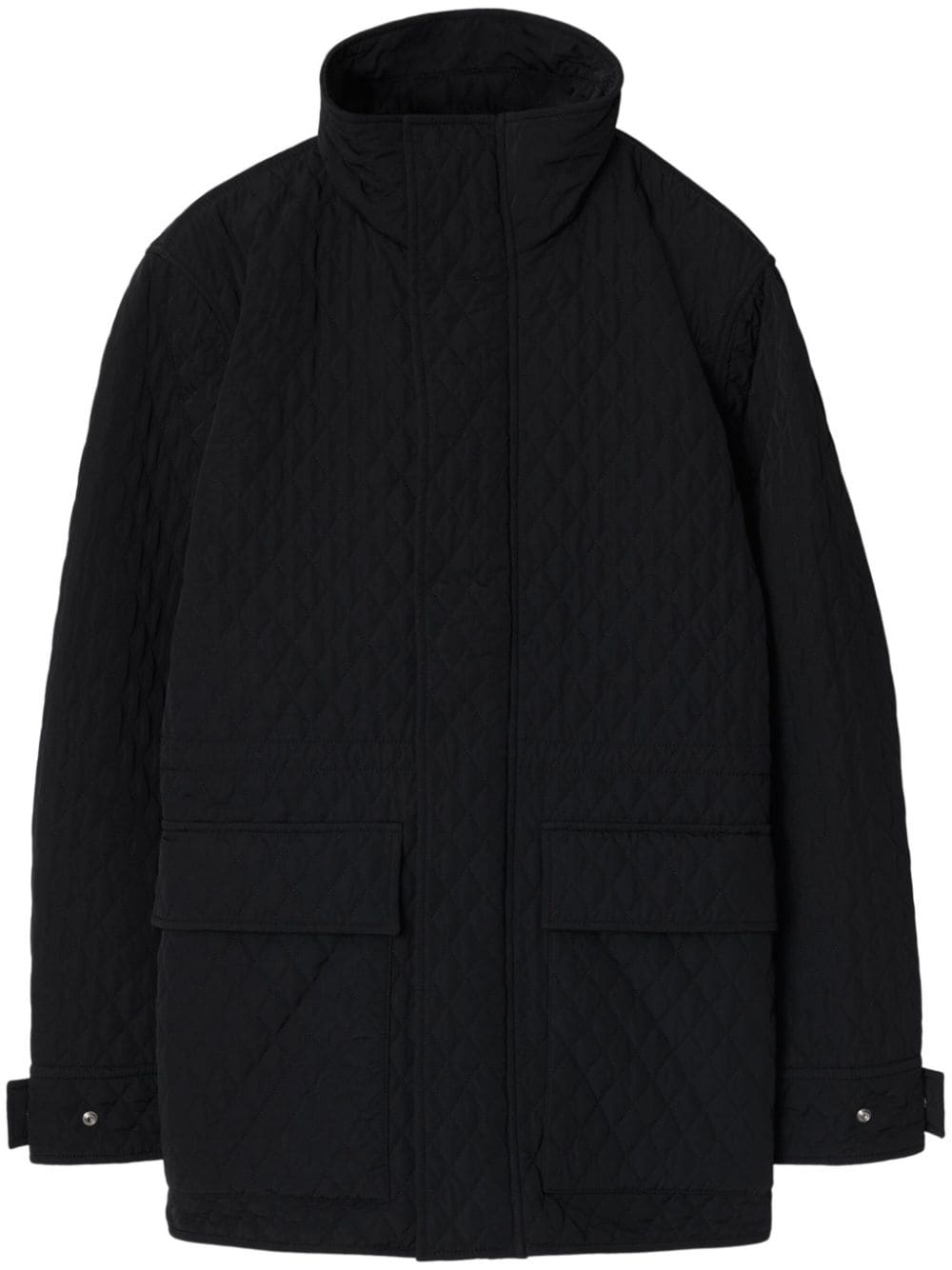 BURBERRY Women's Black Quilted Detachable Hooded Jacket