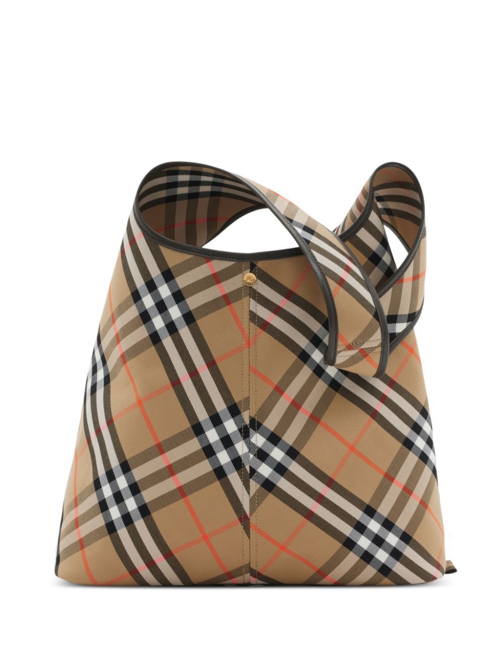 BURBERRY Large Check Pattern Shoulder Bag