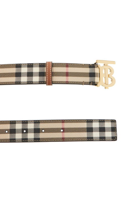 BURBERRY Coated Canvas Belt with TB Logo - Size S