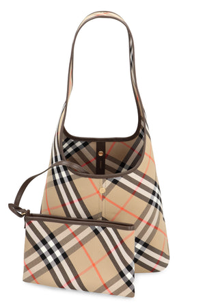 BURBERRY Elegant Checkered Mini Shoulder Bag with Leather Accents