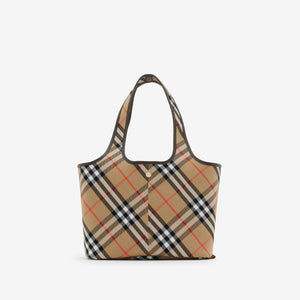 BURBERRY Chic Sand Mini Tote in 100% Cotton